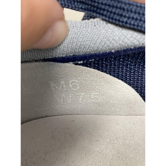 Rothy's Shoes Mens Size 6 Womens 7.5 Blue Lace Up Knit Low Top Casual Sneakers - Picture 12 of 12